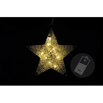 Vánoční dekorace - hvězda, 25 cm, 10 LED diod